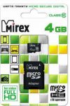 Карта памяти 4Gb 10 Micro +Adapter SDHC Mirex	